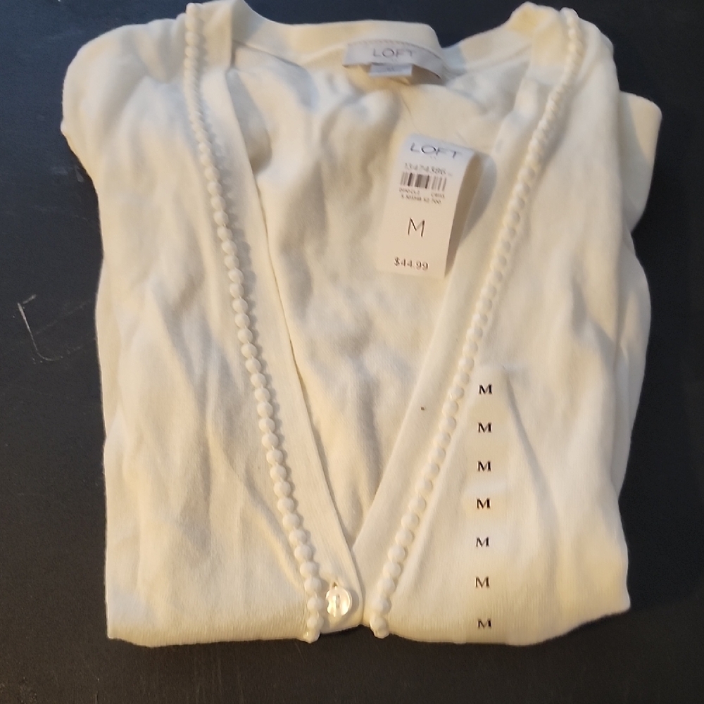 LOFT Women's Cream Cardigan